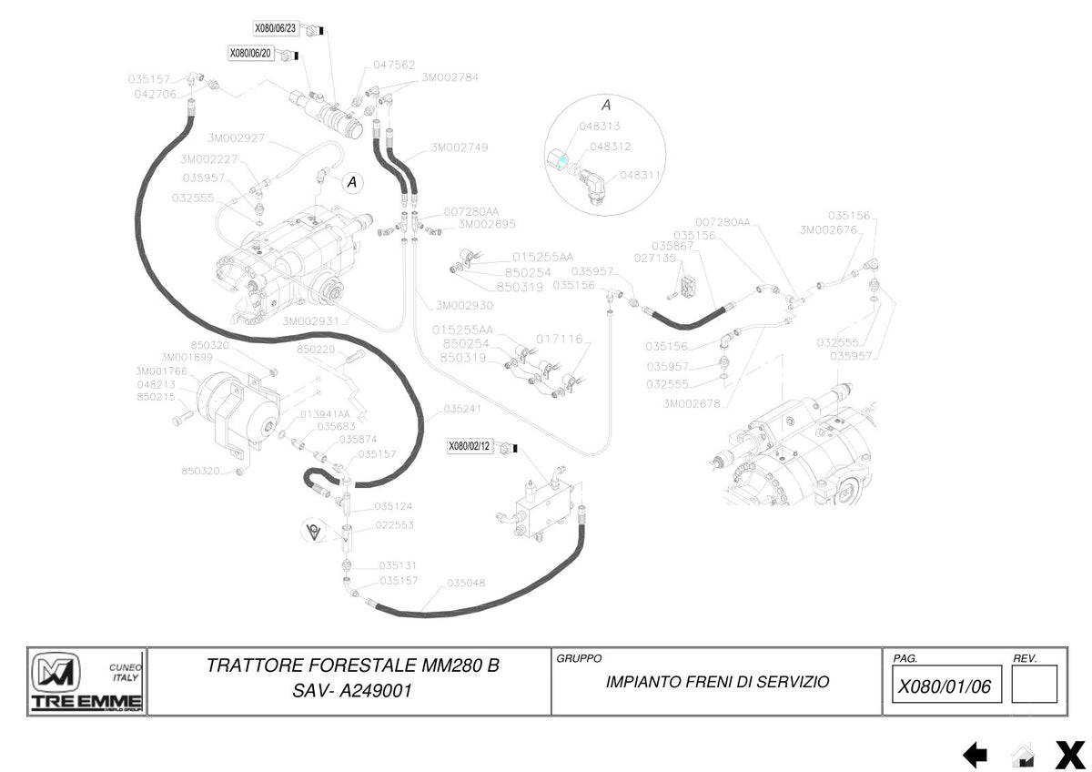 Merlo Treemme MM280B Service & Maintenance Manual, Parts Manual, Hydraulic & Electrical Diagrams – sample page 4