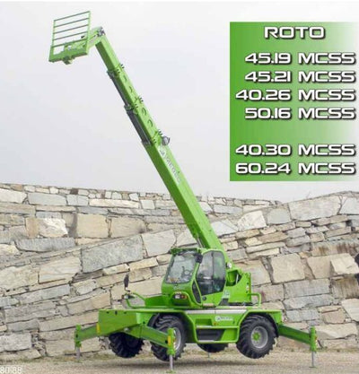 Merlo ROTO MCSS (R40.25 – R40.26 – R40.30 – R45.19 – R45.21, R50.16 – R60.24) Service Manual, Mechanic Manual, Hydraulic & Electrical Diagram DE [PDF]