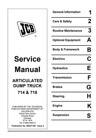 Service Manual ARTICULATED DUMP TRUCK 714 & 718