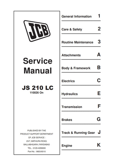 Service Manual JS 210 LC