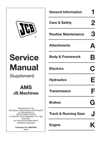 Service Manual (Supplement) AMS JS Machines