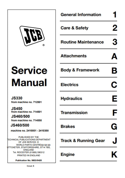 Service Manual JS330 JS450  JS460 500