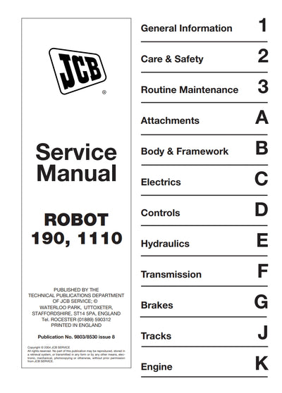 Service Manual ROBOT 190, 1110