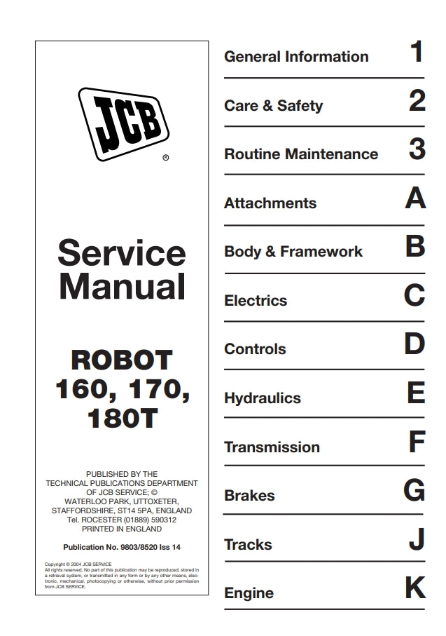 Service Manual ROBOT 160, 170, 180T