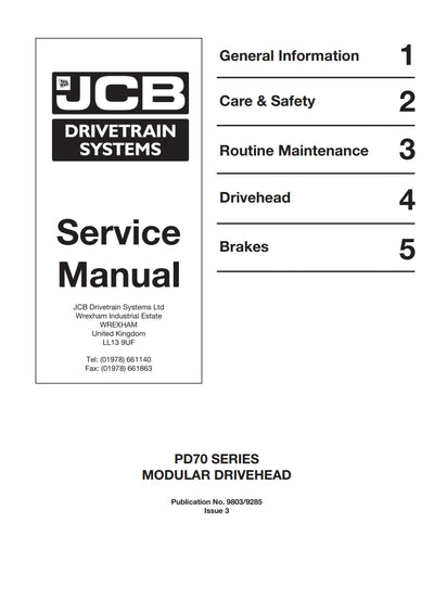 Service Manual PD70 SERIES MODULAR DRIVEHEAD