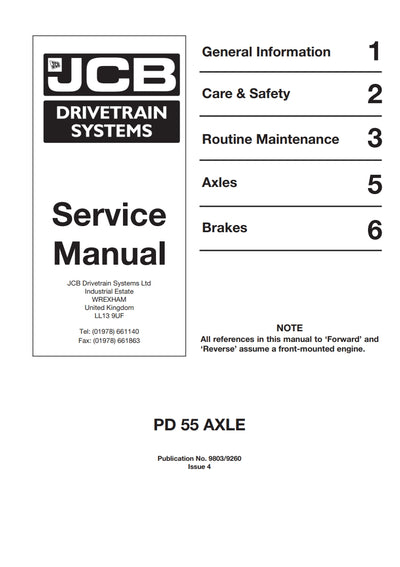 Service Manual PD 55 AXLE