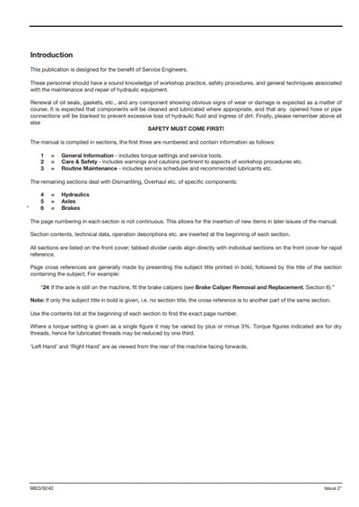 Service Manual SD 55/NT AXLE