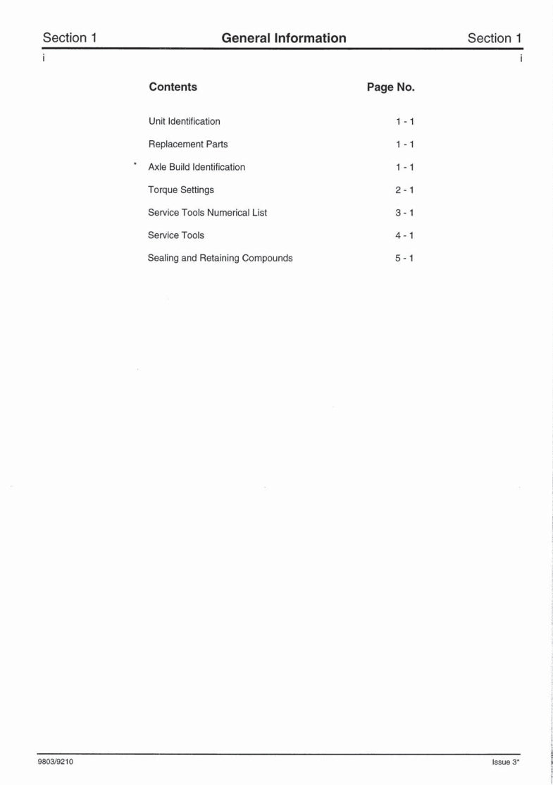 Service Manual SD 40 AXLES