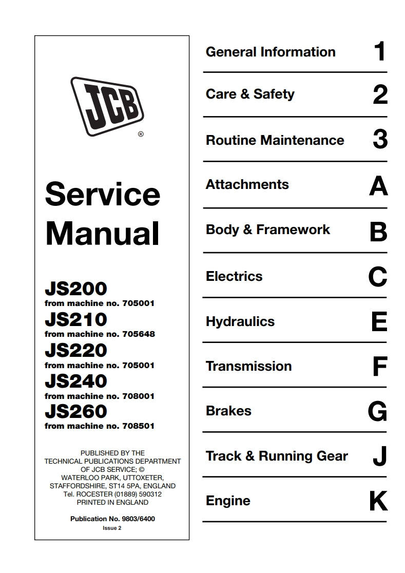 Service Manual JS200  JS210 JS220 JS240 JS260