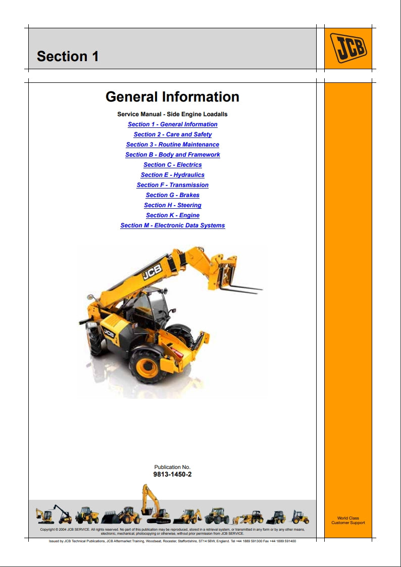 Service Manual Side Engine Loadalls