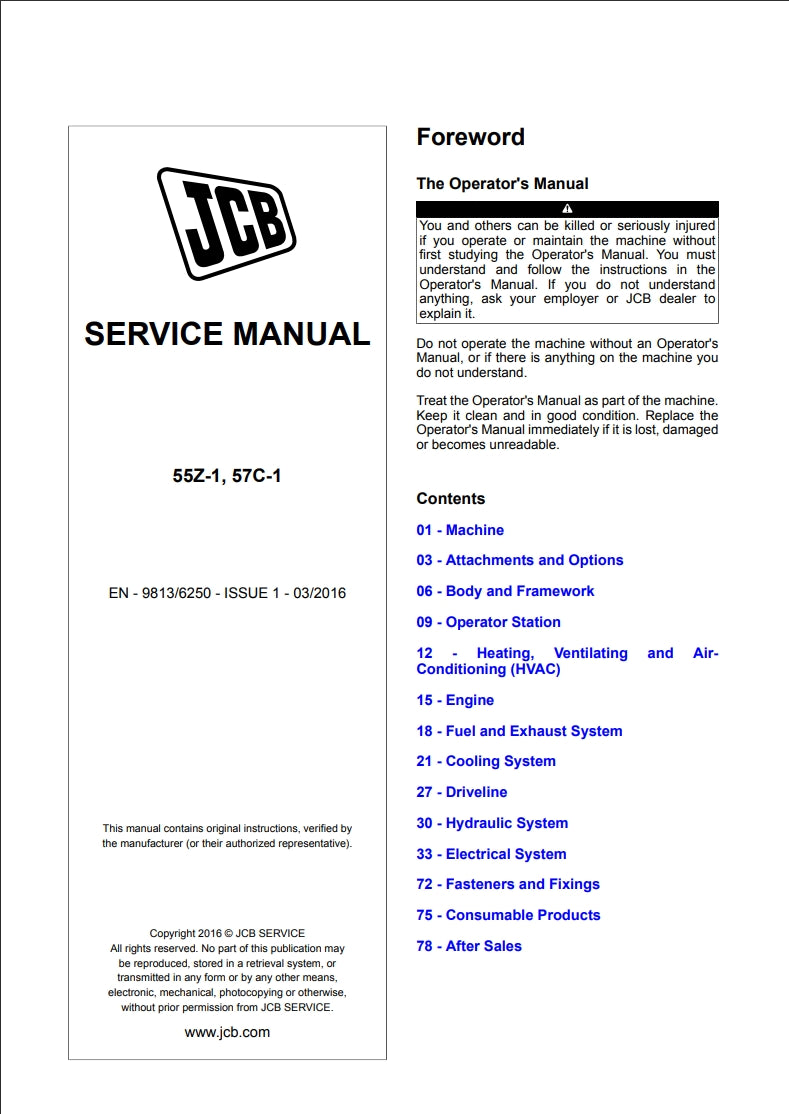 SERVICE MANUAL 55Z-1, 57C-1