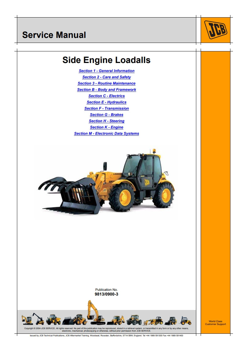 Service Manual Side Engine Loadalls