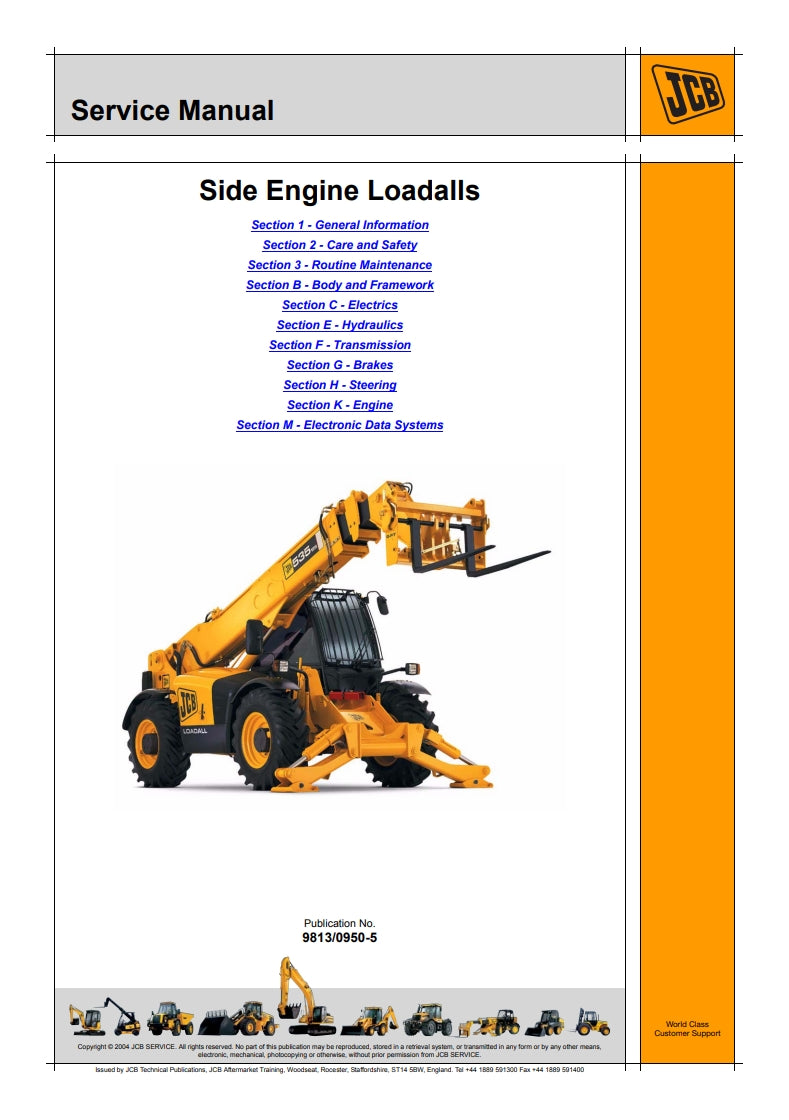 Service Manual Side Engine Loadalls