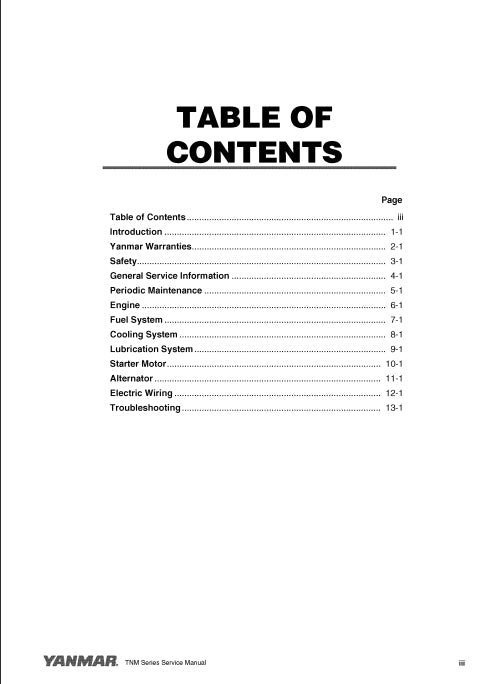 Service Manual Industrial Engine 3TNM68 3TNM72