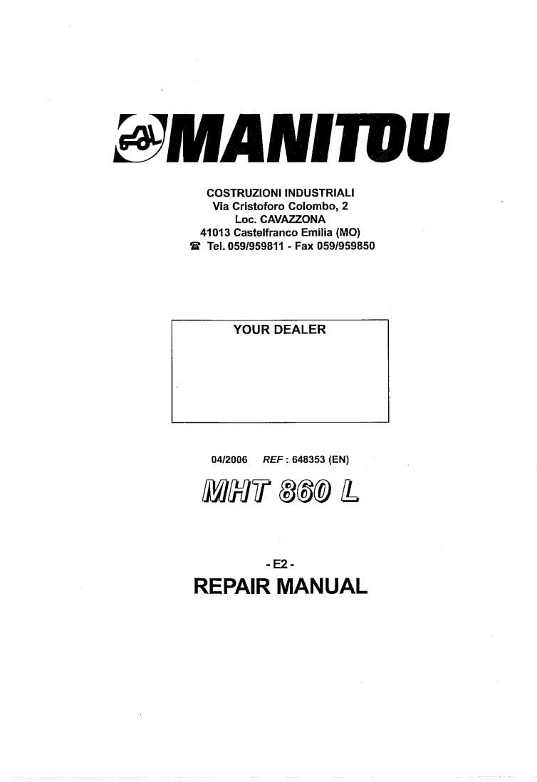 Manitou MHT 860 L E2
