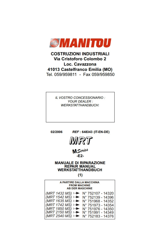 Manitou MRT 1432