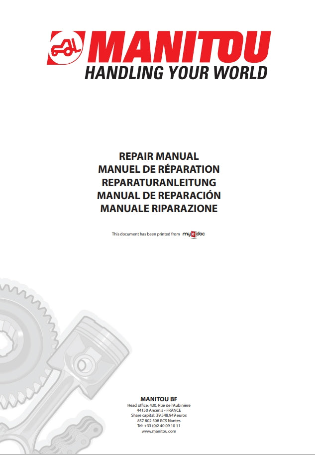 Manitou MT1440SL Repair