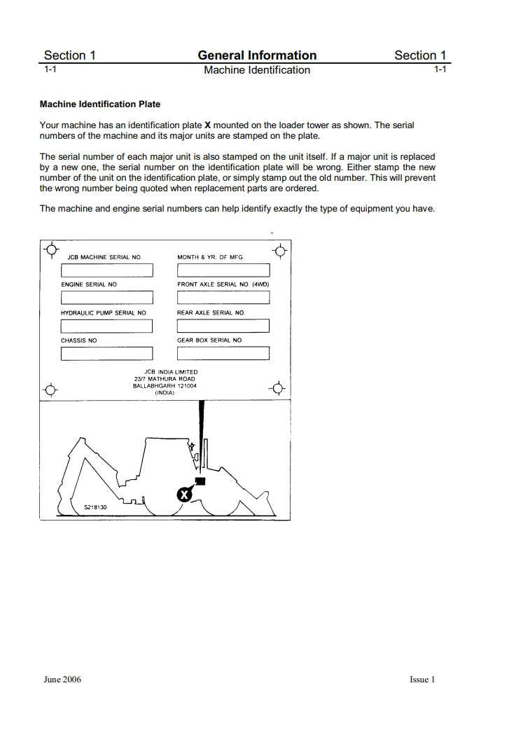 Service Manual 4DX Backhoe Loader