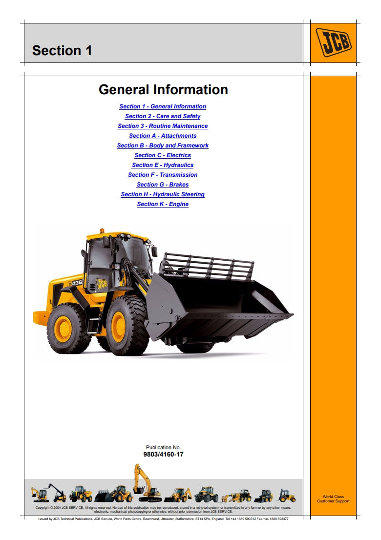 Service Manual Wheeled Loading Shovel - 426, 435, 436,  446