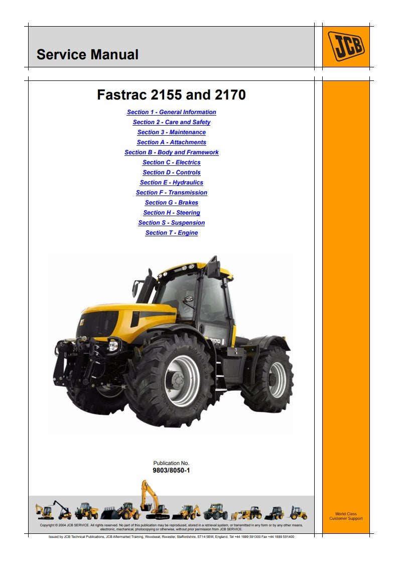 Service Manual Fastrac 2155 and 2170