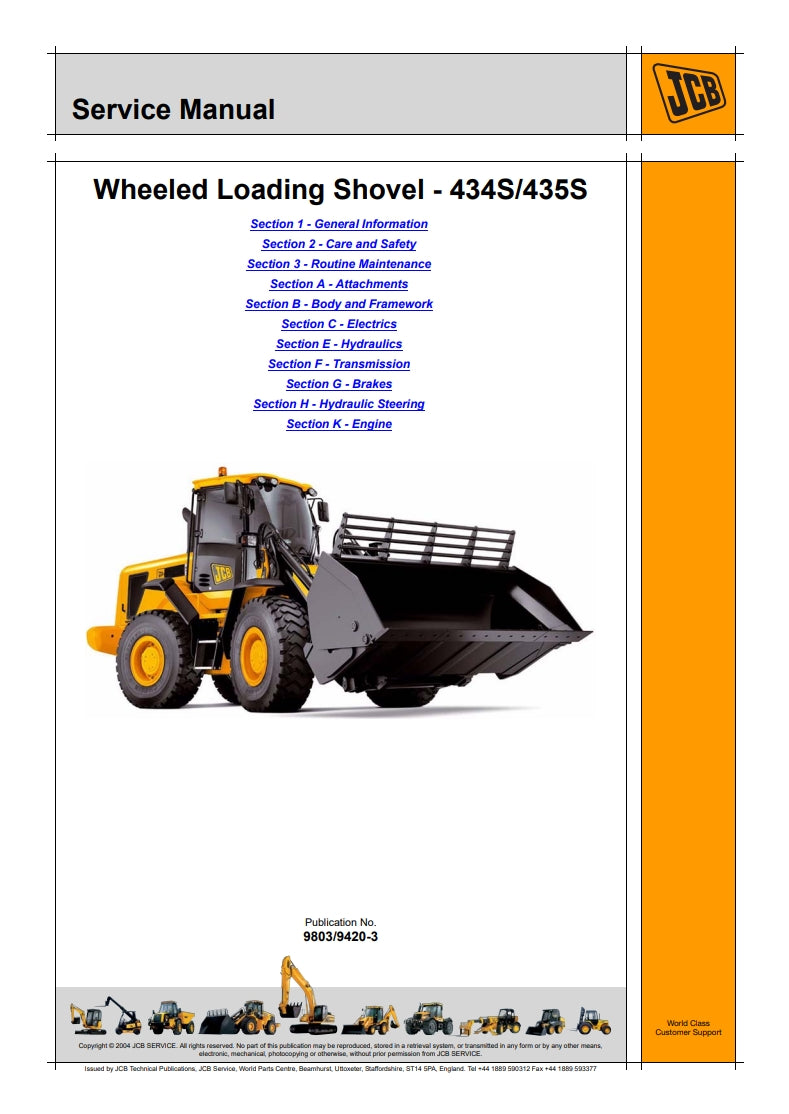 Service Manual Wheeled Loading Shovel - 434S/435S