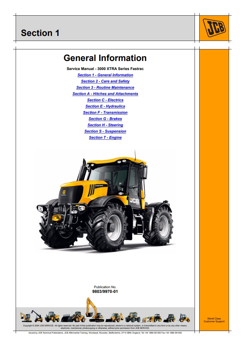 Service Manual 3000 XTRA Series Fastrac