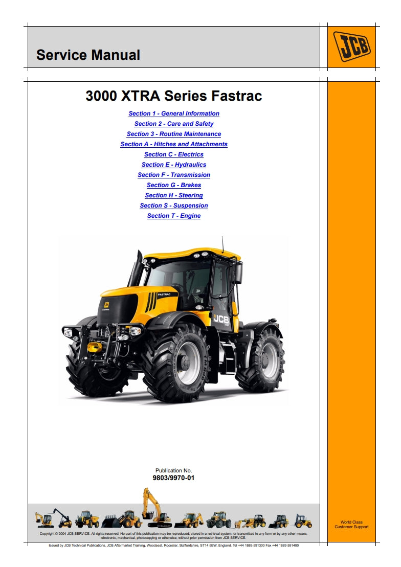 Service Manual 3000 XTRA Series Fastrac