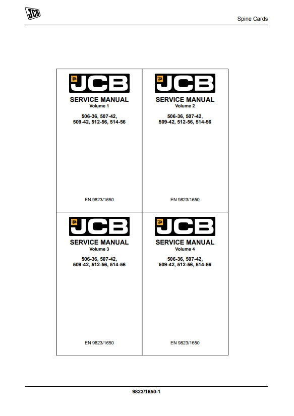 SERVICE MANUAL LOADALL (ROUGH TERRAIN VARIABLE REACH TRUCK) 506-36, 507-42, 509-42, 512-56, 514-56