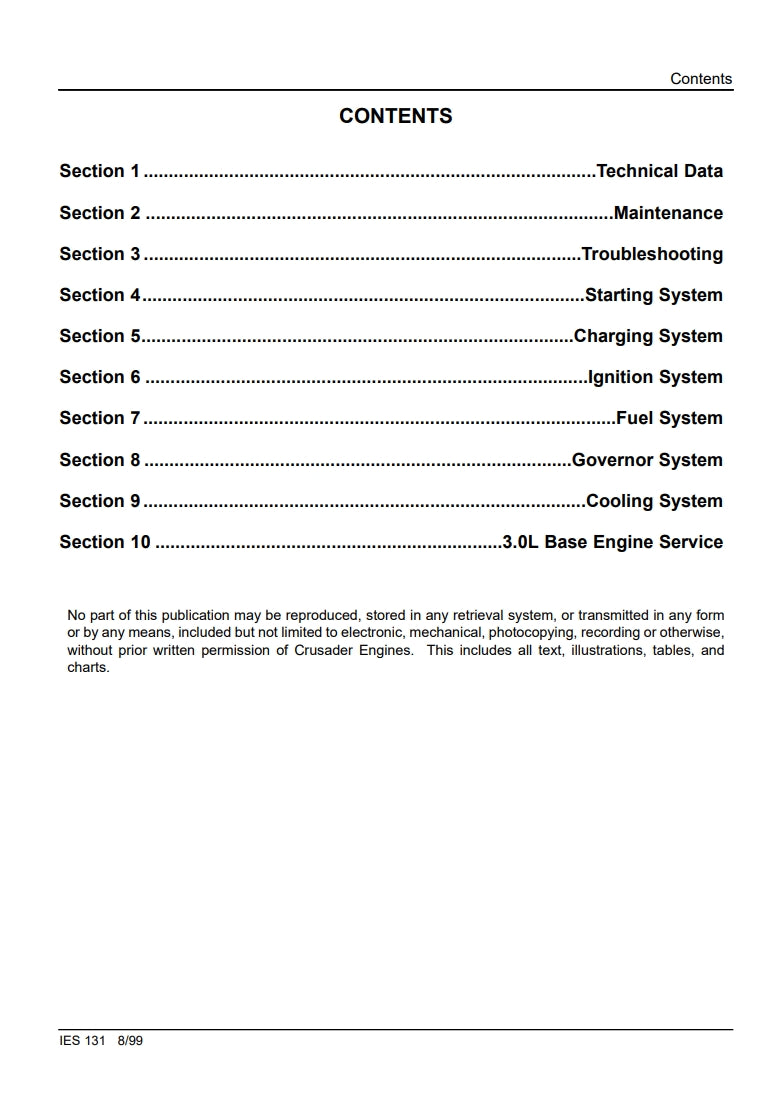 Workshop Manual INDUSTRIAL ENGINE SYSTEMS LPG 3.0 Engine