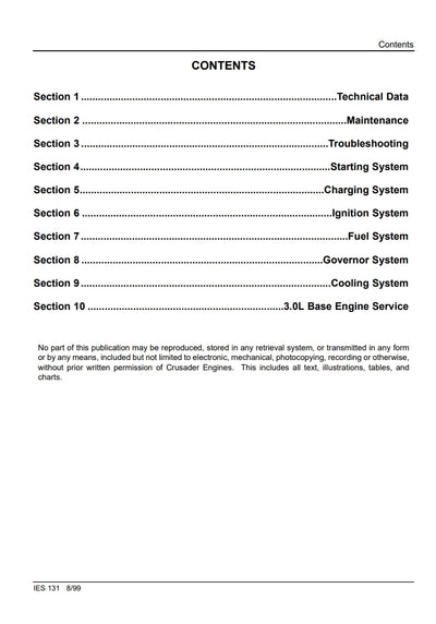 Workshop Manual INDUSTRIAL ENGINE SYSTEMS LPG 3.0 Engine