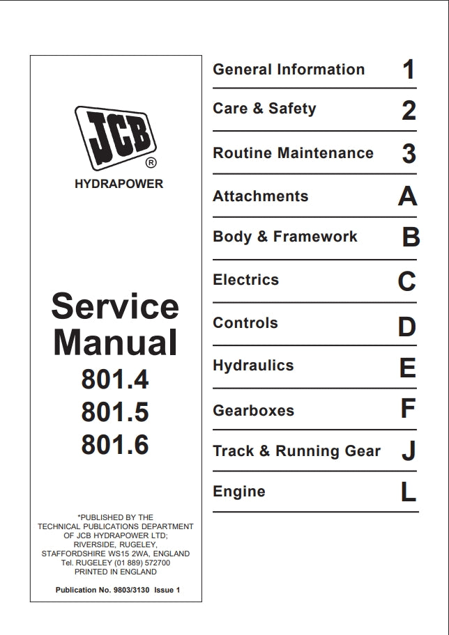 Service Manual 801.4 801.5 801.6