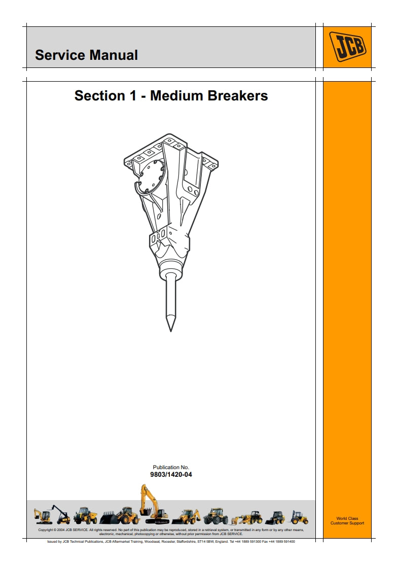 Service Manual HM Range Medium and  Large Hydraulic Breakers