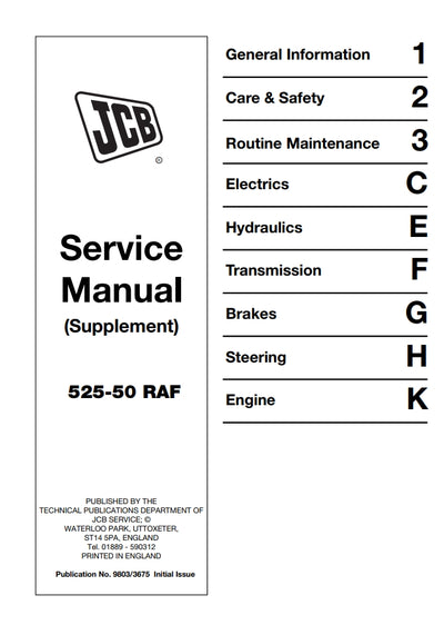 Service Manual (Supplement) 525-50 RAF