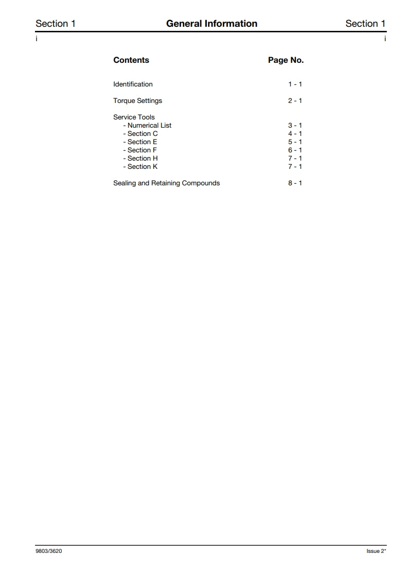 Service Manual Loadall