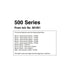 Service Manual 500 Series
