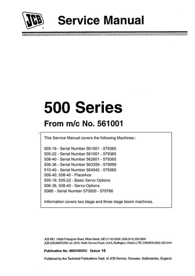 Service Manual 500 Series