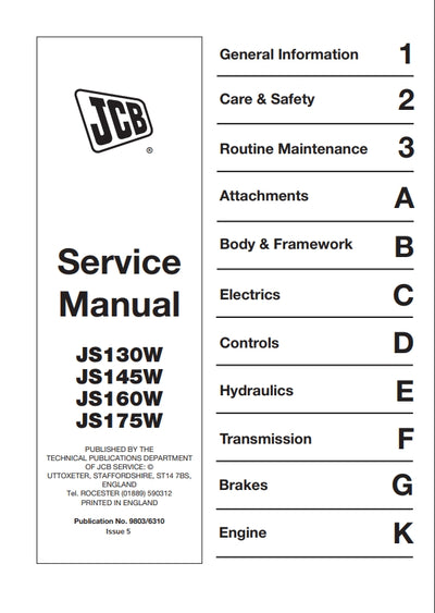 Service Manual JS130W JS145W JS160W JS175W