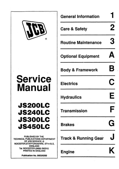 Service Manual JS200LC JS240LC JS300LC JS450