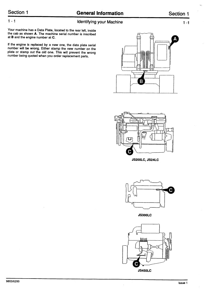 Service Manual JS200LC JS240LC JS300LC JS450