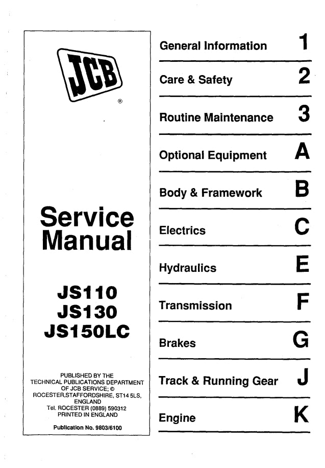 Service Manual JS110 JS130 JS150LC