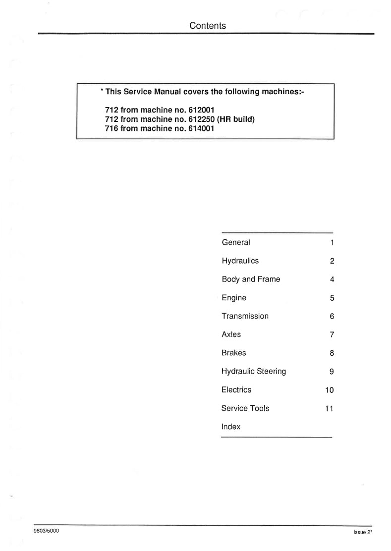 Service Manual 700 Series