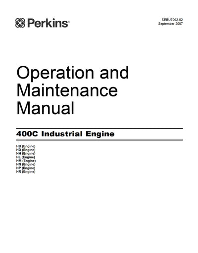 Operation and Maintenance Manual 400C Industrial Engine