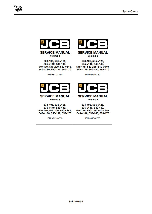 SERVICE MANUAL LOADALL (ROUGH TERRAIN VARIABLE REACH TRUCK) 533-105, 535-v125, 535-v140, 540-140, 540-170, 540-200, 540-v140, 540-v180, 550-140, 550-170