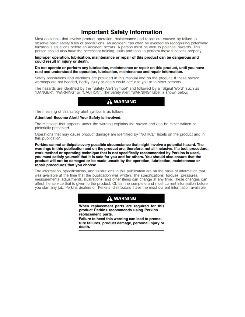 Operation and Maintenance Manual 402D, 403D and 404D Industrial Engines