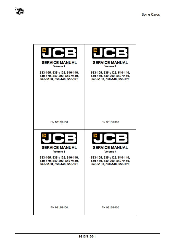 SERVICE MANUAL LOADALL (ROUGH TERRAIN VARIABLE REACH TRUCK) 533-105, 535-v125, 540-140, 540-170, 540-200, 540-v140, 540-v180, 550-140, 550-170