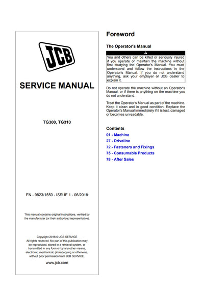 SERVICE MANUAL TG300, TG310