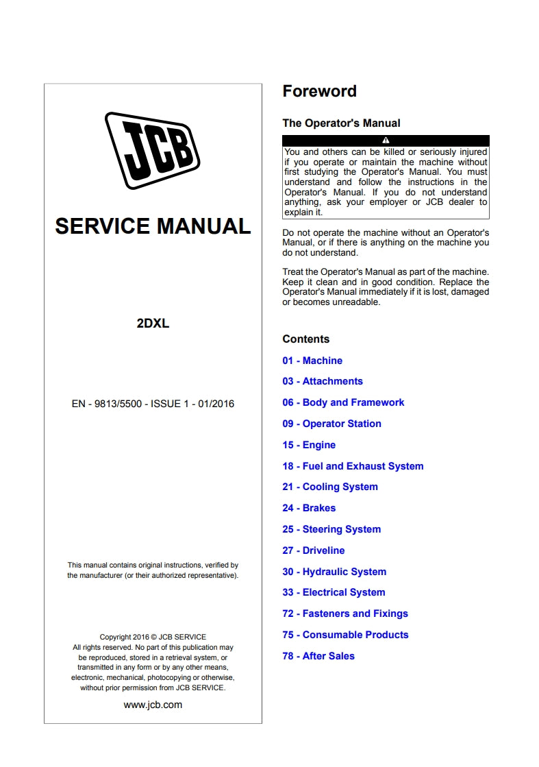 SERVICE MANUAL 2DXL