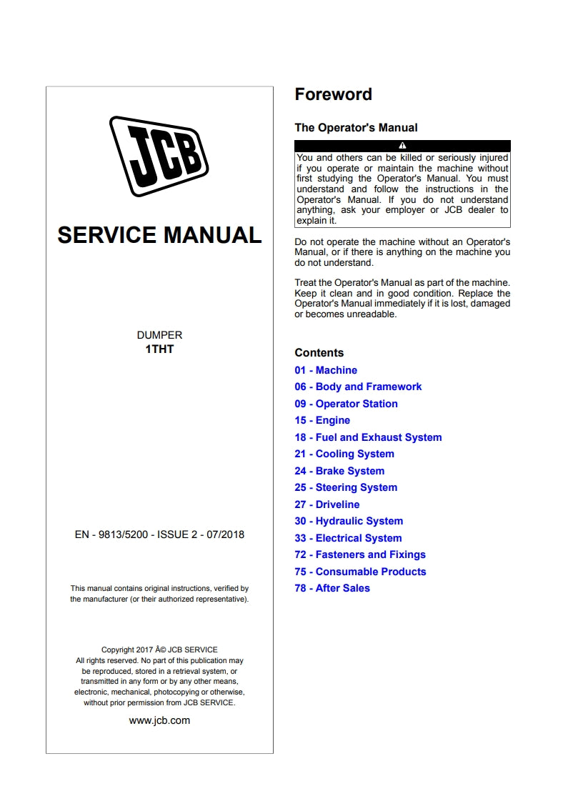 SERVICE MANUAL DUMPER 1THT