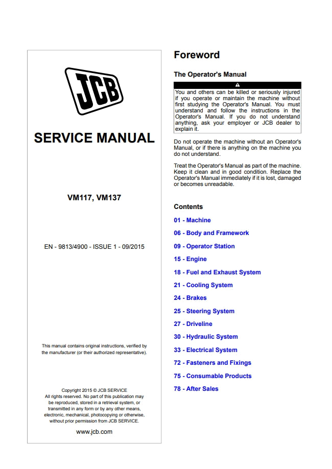 SERVICE MANUAL VM117, VM137