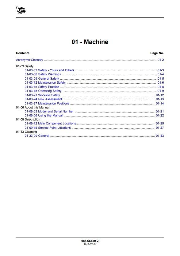 SERVICE MANUAL SKIDSTEER LOADER 225, 225T, 260, 260T, 280, 300, 300T, 320T, 325T, 330